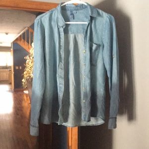 Ombré denim shirt from Francesca's. Size M